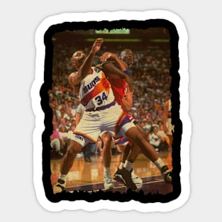 Charles Barkley vs Michael Jordan Vintage // 2 Sticker